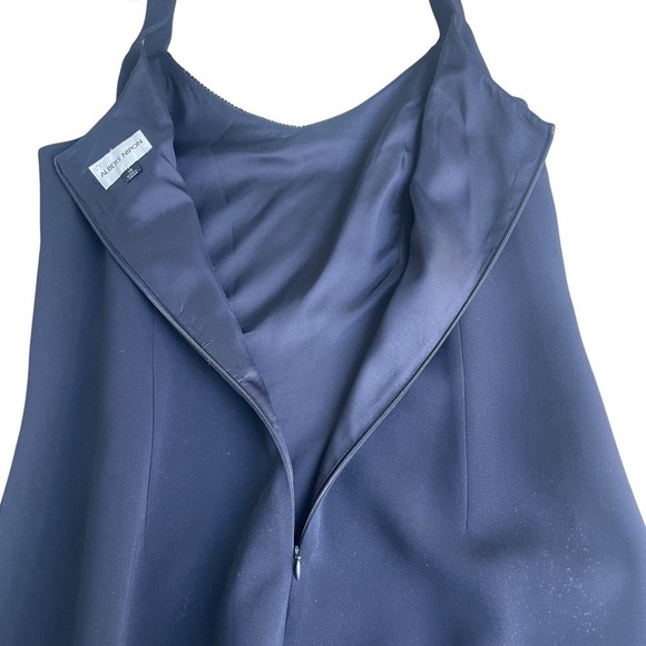 Albert Nipon Vintage Formal Navy Formal Suit with Fringe Beaded Hem RARE - Picture 13 of 16